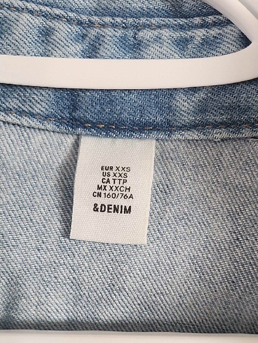 H&M Light Wash Distressed Denim Shirt Dress - Picture 2 of 3